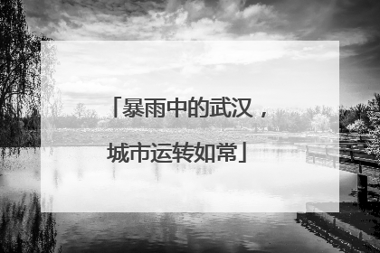 暴雨中的武汉，城市运转如常