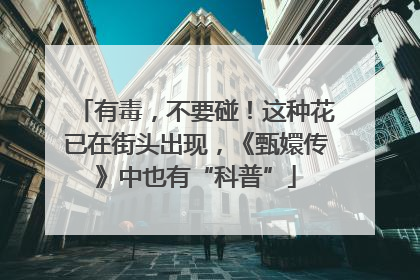 有毒，不要碰！这种花已在街头出现，《甄嬛传》中也有“科普”