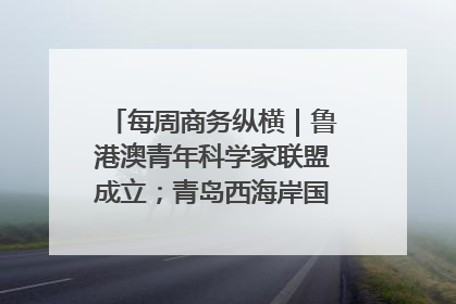 每周商务纵横｜鲁港澳青年科学家联盟成立；青岛西海岸国际能源自贸港启用