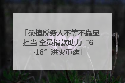 桑植税务人不等不靠显担当 全员捐款助力“6·18”洪灾重建