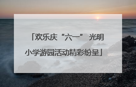 欢乐庆“六一” 光明小学游园活动精彩纷呈