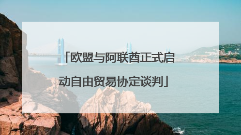 欧盟与阿联酋正式启动自由贸易协定谈判