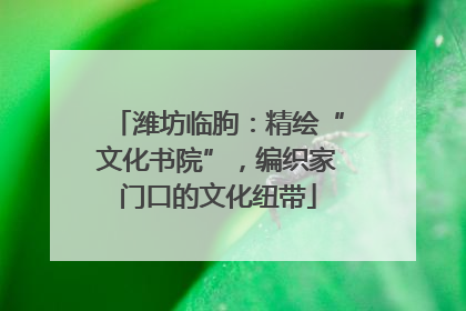 潍坊临朐：精绘“文化书院”，编织家门口的文化纽带