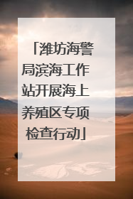 潍坊海警局滨海工作站开展海上养殖区专项检查行动