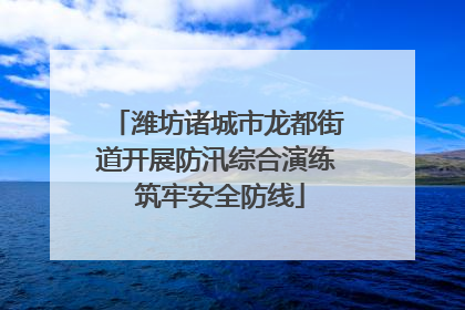 潍坊诸城市龙都街道开展防汛综合演练 筑牢安全防线