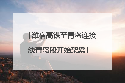 潍宿高铁至青岛连接线青岛段开始架梁