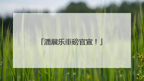 潘展乐重磅官宣！