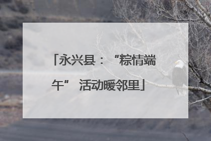 永兴县：“粽情端午” 活动暖邻里