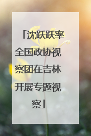 沈跃跃率全国政协视察团在吉林开展专题视察