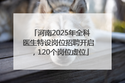 河南2025年全科医生特设岗位招聘开启，120个岗位虚位