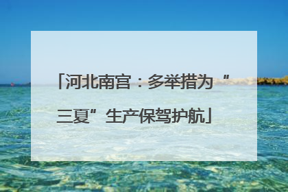河北南宫：多举措为“三夏”生产保驾护航