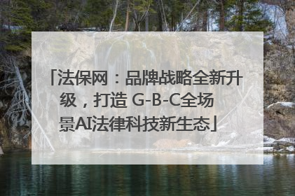 法保网：品牌战略全新升级，打造 G-B-C全场景AI法律科技新生态