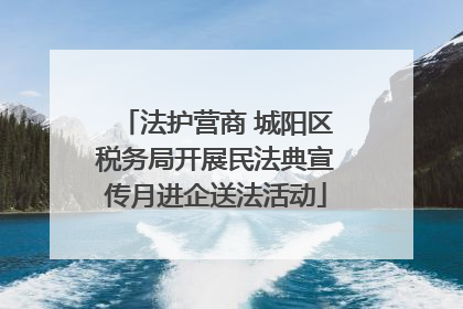 法护营商 城阳区税务局开展民法典宣传月进企送法活动