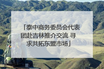 泰中商务委员会代表团赴吉林推介交流 寻求共拓东盟市场