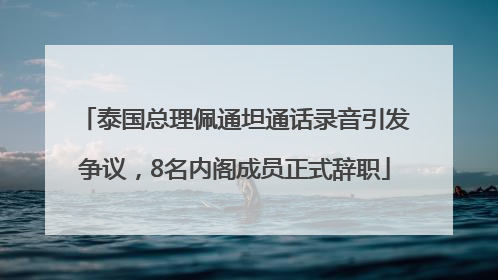 泰国总理佩通坦通话录音引发争议，8名内阁成员正式辞职
