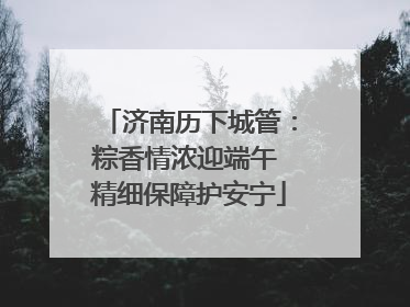 济南历下城管：粽香情浓迎端午 精细保障护安宁