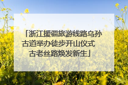 浙江援疆旅游线路乌孙古道举办徒步开山仪式 古老丝路焕发新生
