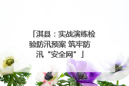 淇县：实战演练检验防汛预案 筑牢防汛“安全网”