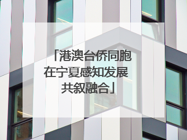 港澳台侨同胞在宁夏感知发展 共叙融合