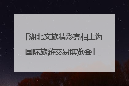 湖北文旅精彩亮相上海国际旅游交易博览会