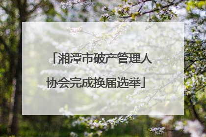 湘潭市破产管理人协会完成换届选举