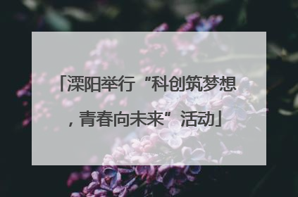 溧阳举行“科创筑梦想，青春向未来”活动