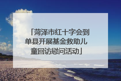 菏泽市红十字会到单县开展基金救助儿童回访慰问活动
