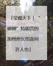 莹观天下｜“硬刚”特朗普的加州州长纽森何许人也