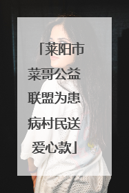 莱阳市菜哥公益联盟为患病村民送爱心款