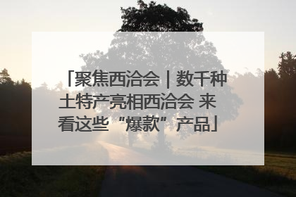 聚焦西洽会｜数千种土特产亮相西洽会 来看这些“爆款”产品