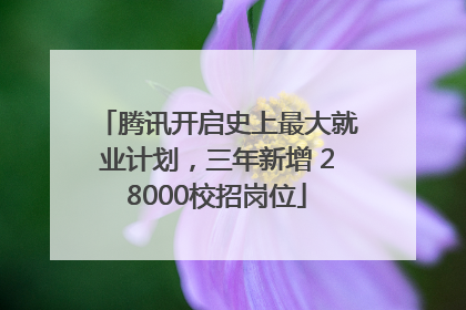 腾讯开启史上最大就业计划，三年新增 28000校招岗位