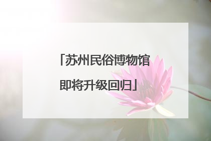 苏州民俗博物馆即将升级回归