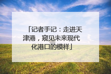 记者手记：走进天津港，窥见未来现代化港口的模样