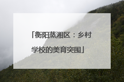 衡阳蒸湘区：乡村学校的美育突围