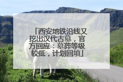 西安地铁沿线又挖出汉代古墓，官方回应：墓葬等级较低，计划回填
