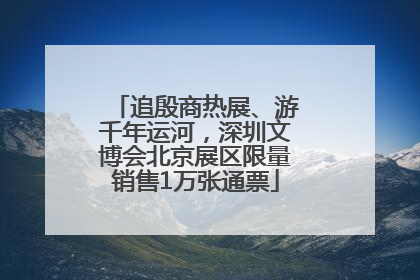 追殷商热展、游千年运河，深圳文博会北京展区限量销售1万张通票