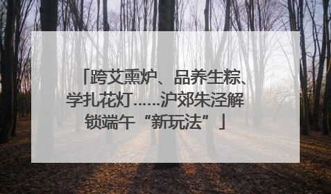 跨艾熏炉、品养生粽、学扎花灯……沪郊朱泾解锁端午“新玩法”