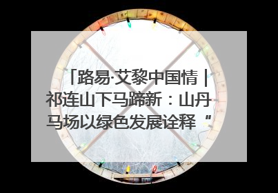 路易·艾黎中国情｜祁连山下马蹄新：山丹马场以绿色发展诠释“两山”理论实践