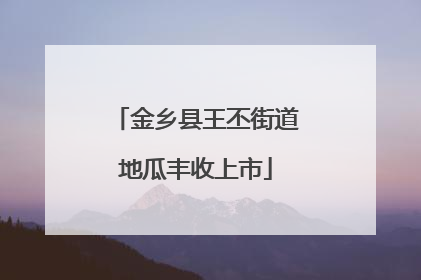 金乡县王丕街道地瓜丰收上市