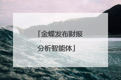 金蝶发布财报分析智能体