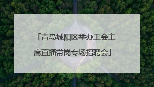 青岛城阳区举办工会主席直播带岗专场招聘会