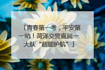 青春第一考，平安第一哨！菏泽交警直属一大队“超能护航”