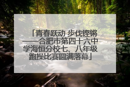 青春跃动 步伐铿锵——合肥市第四十六中学海恒分校七、八年级跑操比赛圆满落幕