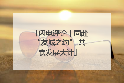 闪电评论｜同赴“友城之约” 共襄发展大计