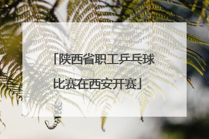 陕西省职工乒乓球比赛在西安开赛