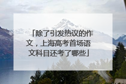 除了引发热议的作文，上海高考首场语文科目还考了哪些