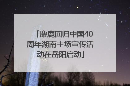 麋鹿回归中国40周年湖南主场宣传活动在岳阳启动