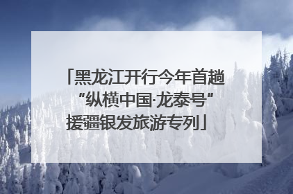 黑龙江开行今年首趟“纵横中国·龙泰号”援疆银发旅游专列