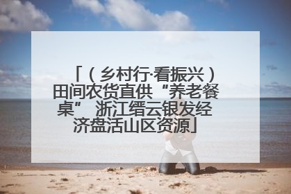 （乡村行·看振兴）田间农货直供“养老餐桌” 浙江缙云银发经济盘活山区资源