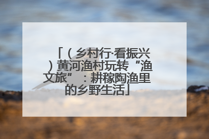 （乡村行·看振兴）黄河渔村玩转“渔文旅”：耕稼陶渔里的乡野生活